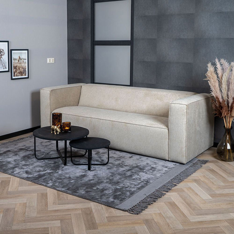 Scandinavische bank Memphis 3-zits taupe stof gemêleerd