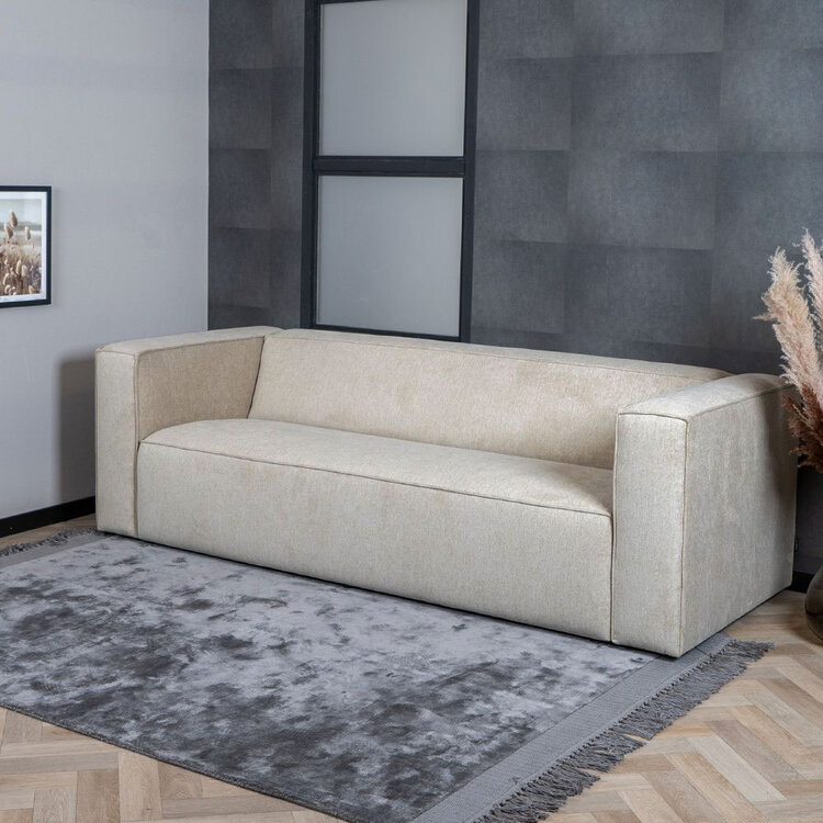 Scandinavische bank Memphis 3-zits taupe stof gemêleerd