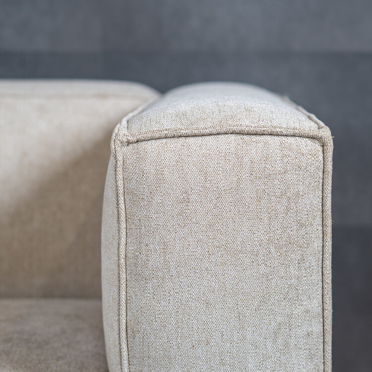 Scandinavische bank Memphis 3-zits taupe stof gemêleerd