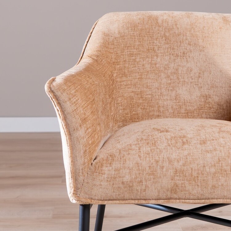 Eetkamerstoel Nubo chenille peach