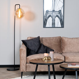Vloerlamp Ebba 1-lichts Amber