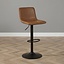 Industriële Barkruk Texas draaibaar eco-leer cognac 60-76cm
