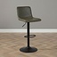 Industriële Barkruk Texas draaibaar eco-leer olijfgroen 60-76cm