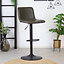 Industriële Barkruk Texas draaibaar eco-leer olijfgroen 60-76cm