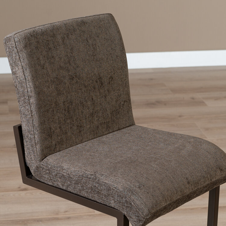 Velvet barkruk Lio bruin 70 cm