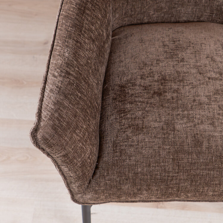 Eetkamerstoel Nubo chenille mocha
