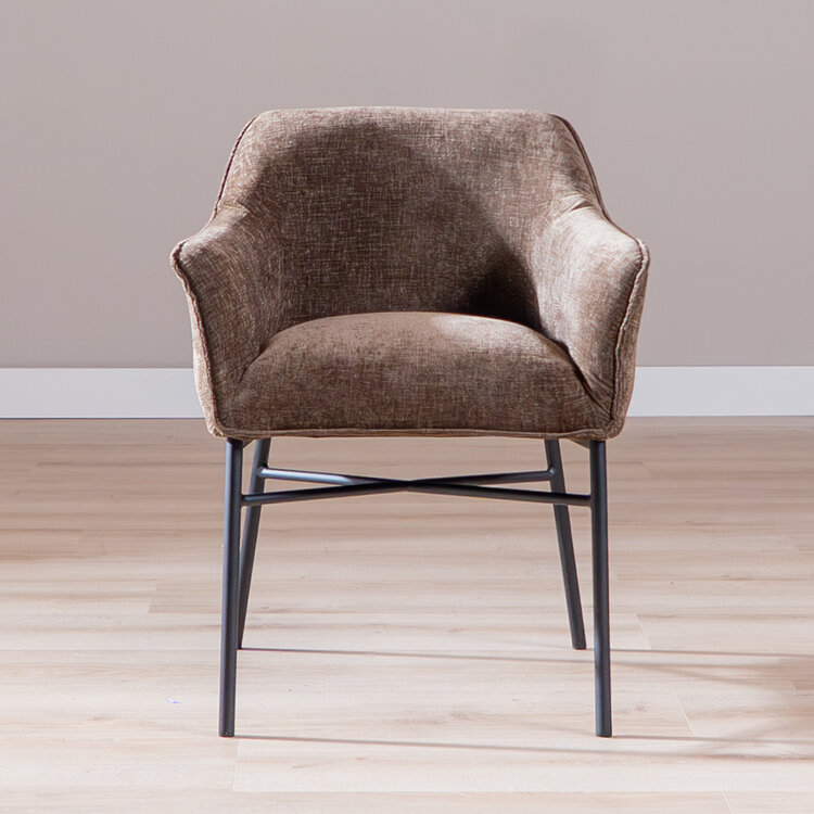 Eetkamerstoel Nubo chenille mocha