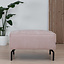 Hocker Kansas stof gemêleerd roze