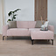 Hocker Kansas stof gemêleerd roze
