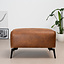 Industriële hocker Vegas eco-leer cognac