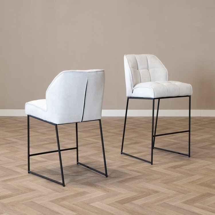 Scandinavische barkruk Jelle off white 82 cm