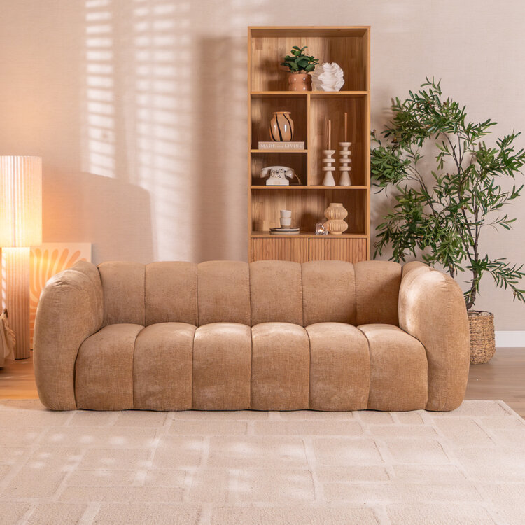 3-zitsbank Luca chenille peach