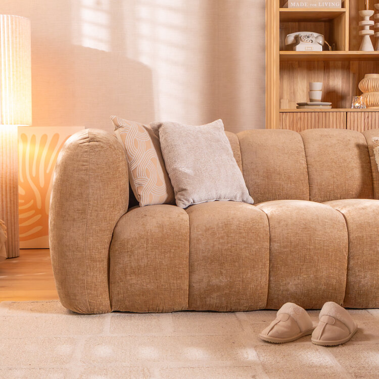 3-zitsbank Luca chenille peach