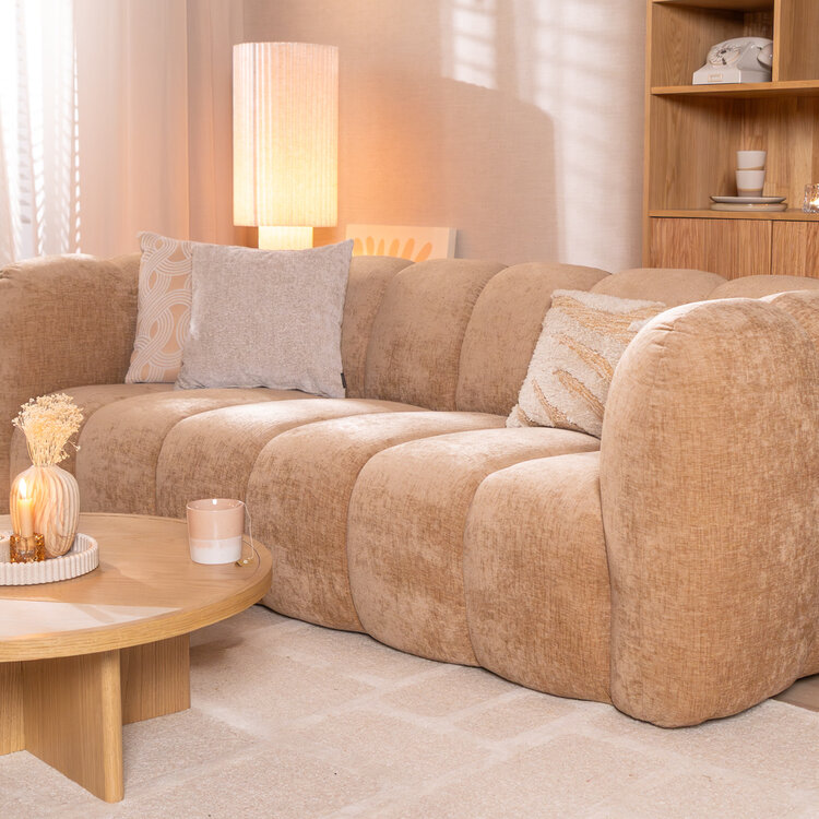 3-zitsbank Luca chenille peach