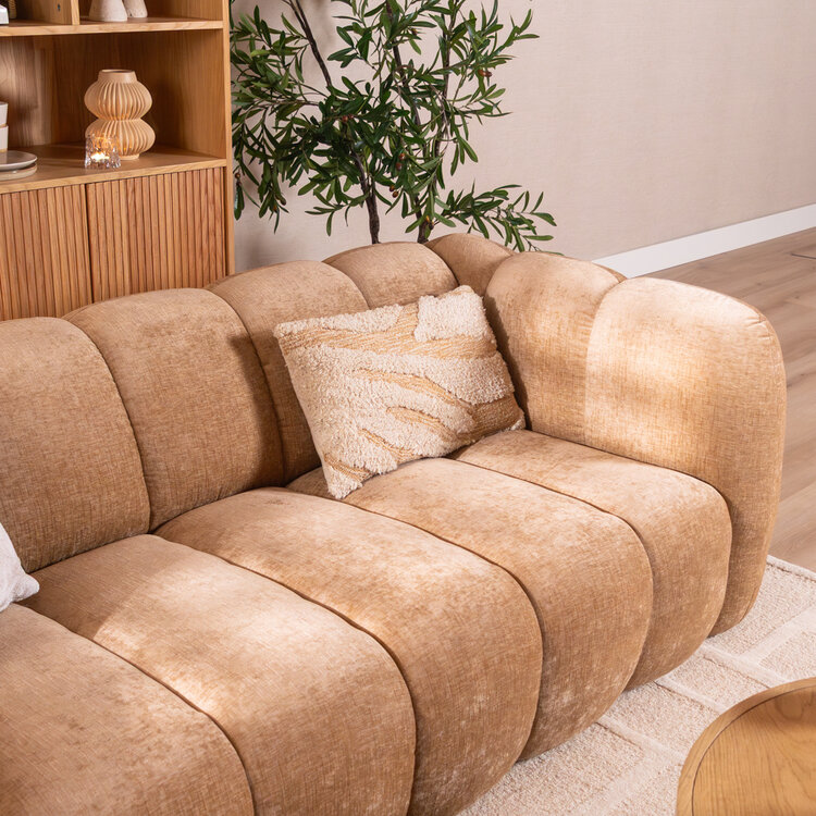 3-zitsbank Luca chenille peach