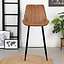 Industriële barkruk Brooke cognac 74 cm
