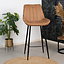 Industriële barkruk Brooke cognac 74 cm