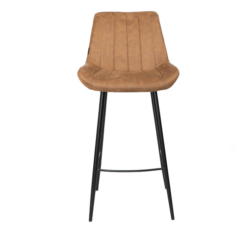 Industriële barkruk Brooke cognac 74 cm