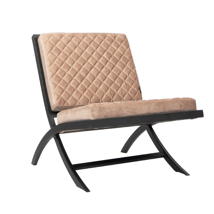 Design fauteuil Madrid velvet taupe
