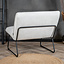 Scandinavische fauteuil Merle off white stof gemêleerd