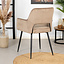 Velvet eetkamerstoel Mika taupe