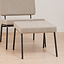 Hocker Espen taupe gerecyclede stof