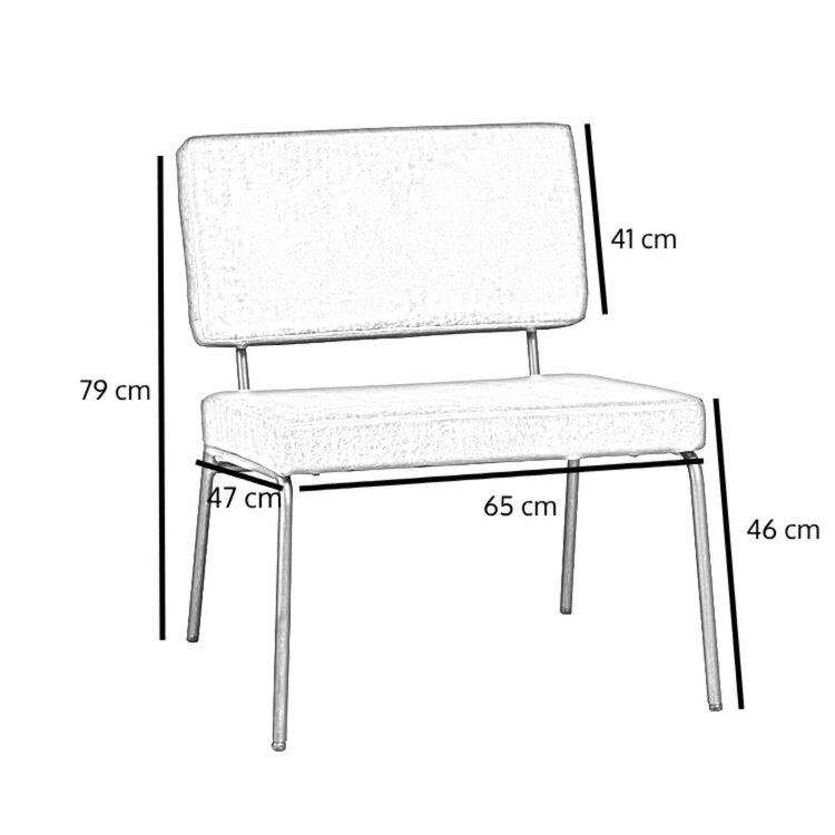 Velvet fauteuil Espen zwart