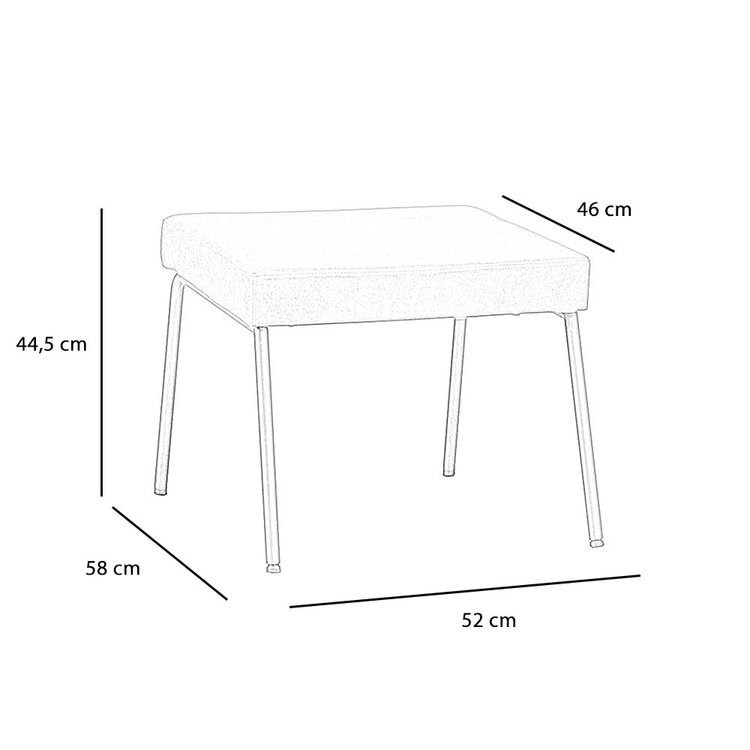 Hocker Espen zwart velvet