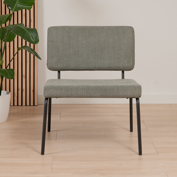 Scandinavische fauteuil Espen groen gerecyclede stof