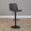 Industriële barkruk Boston leer antraciet 60-76 cm - draaibaar