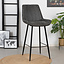 Industriële barkruk Brooke antraciet 74 cm