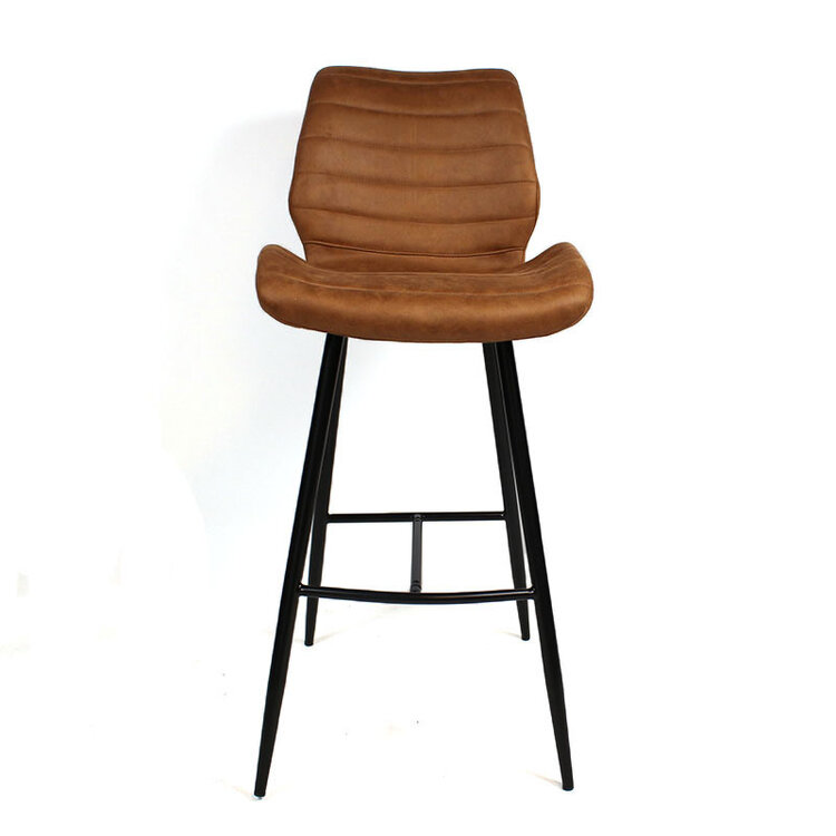 Industriële barkruk Morris cognac 71 cm