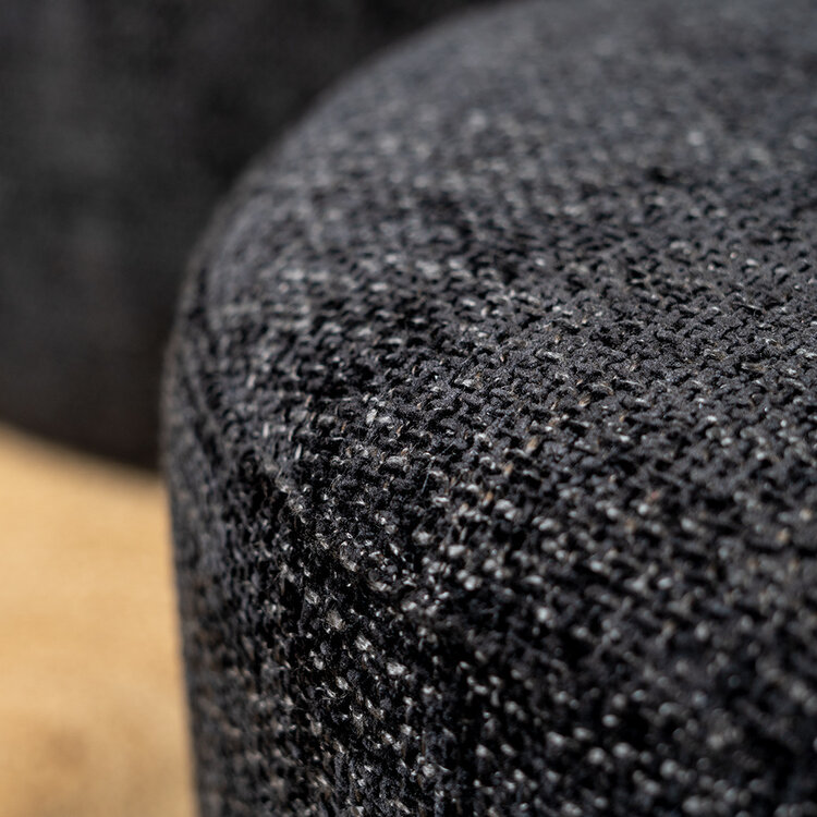 Poef Feline chenille stof zwart