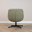 Draaifauteuil met hocker Santa linnen olijfgroen