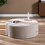 Poef Blair rond chenille beige ø100 cm