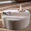 Poef Blair rond chenille beige ø100 cm