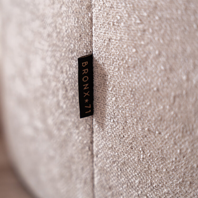 Poef Blair rond chenille beige ø100 cm