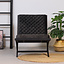 Design fauteuil Madrid en poef Beau velvet antraciet