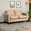 Velvet bank 2-zits Florida en velvet poef Beau taupe