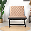Design fauteuil Madrid velvet en velvet poef Beau taupe