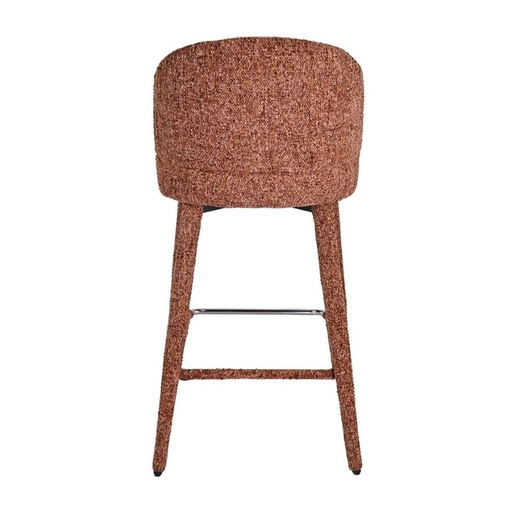 Barkruk Charlie chenille koper 69 cm