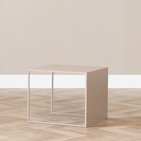 Bijzettafel Lucia metaal taupe 34 cm hoog