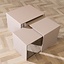 Bijzettafel Bianca metaal taupe 37 cm hoog