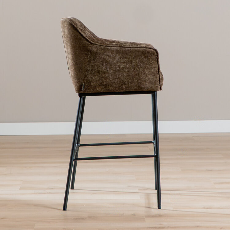 Barkruk Nubo chenille mocha 85 cm