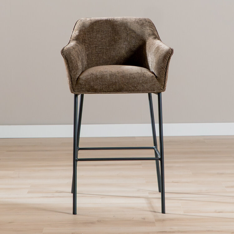 Barkruk Nubo chenille mocha 85 cm