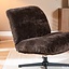 Fauteuil Sara draaibaar velvet bruin