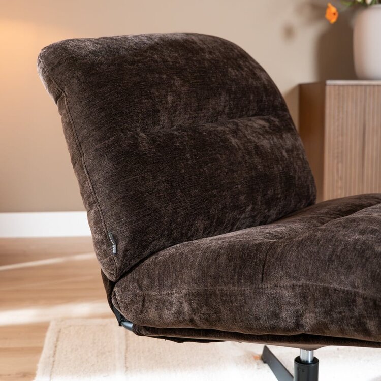 Fauteuil Sara draaibaar velvet bruin