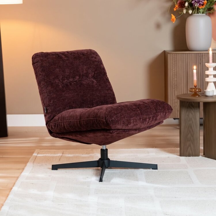 Fauteuil Sara draaibaar velvet paars