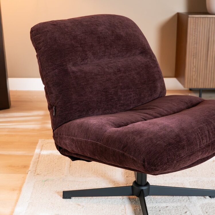 Fauteuil Sara draaibaar velvet paars