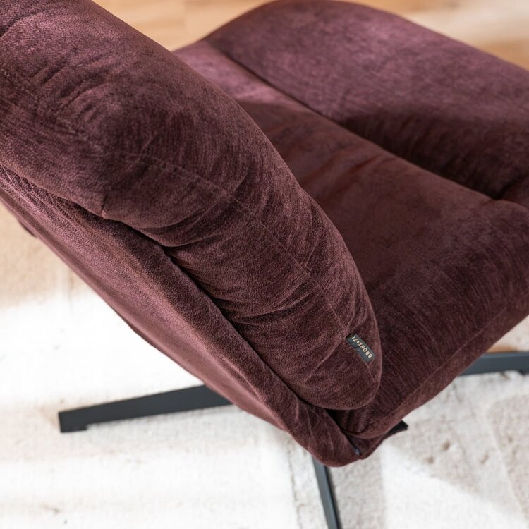 Fauteuil Sara draaibaar velvet paars